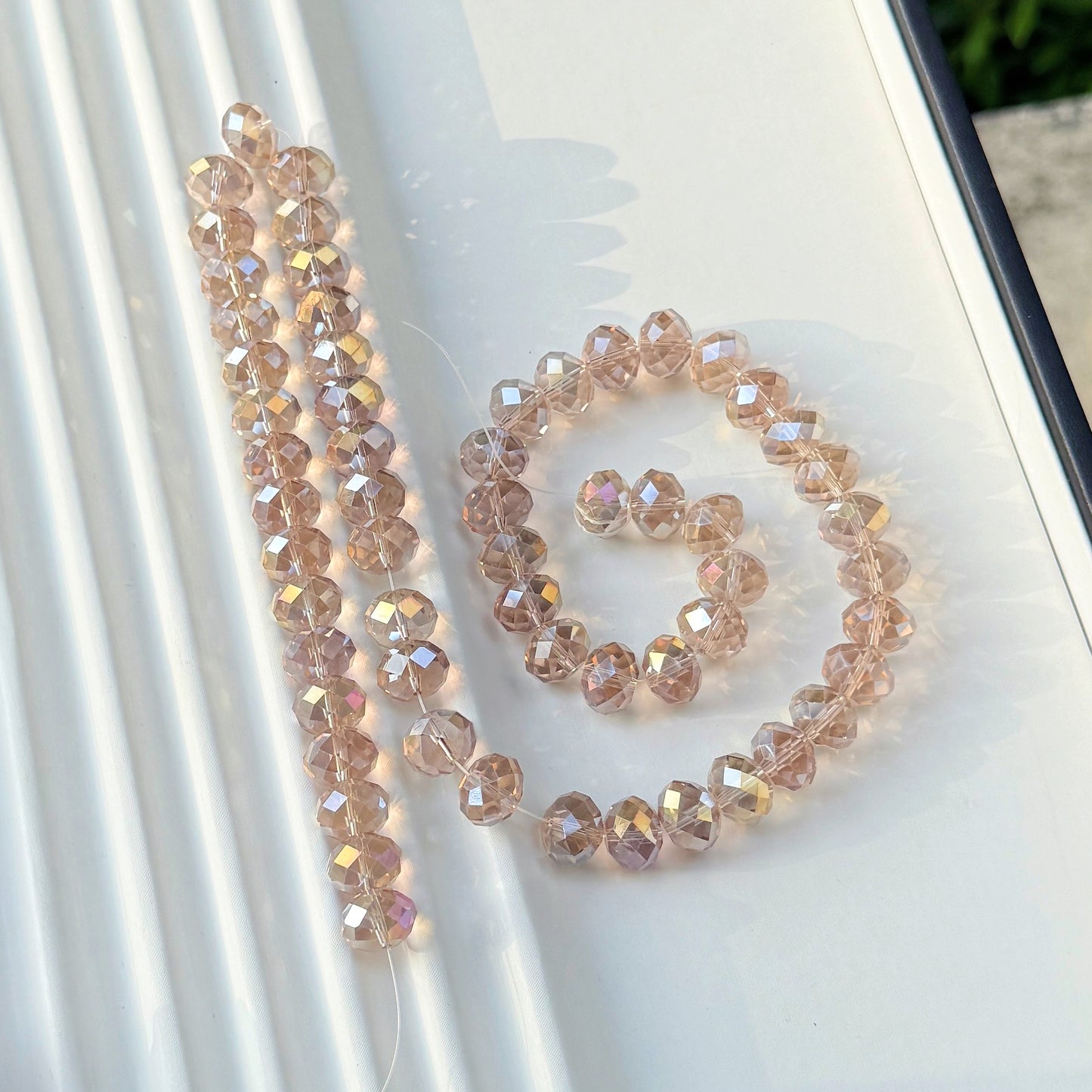 Big size faceted Bling glass crystal beads