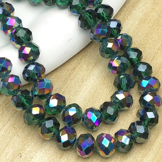 Big size faceted Bling glass crystal beads